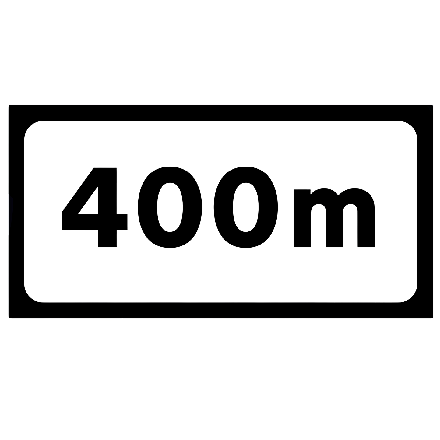 400 Meters 875 X 375 MM {Quick Fit Sign}