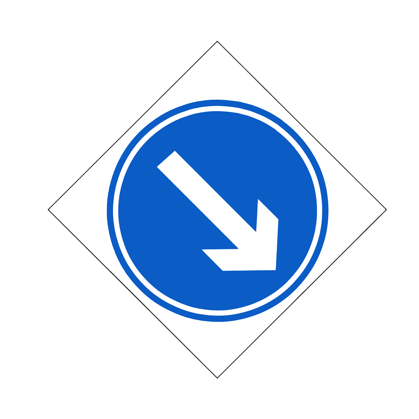 Cone Sign Circle 600mm Class 2 RUS002