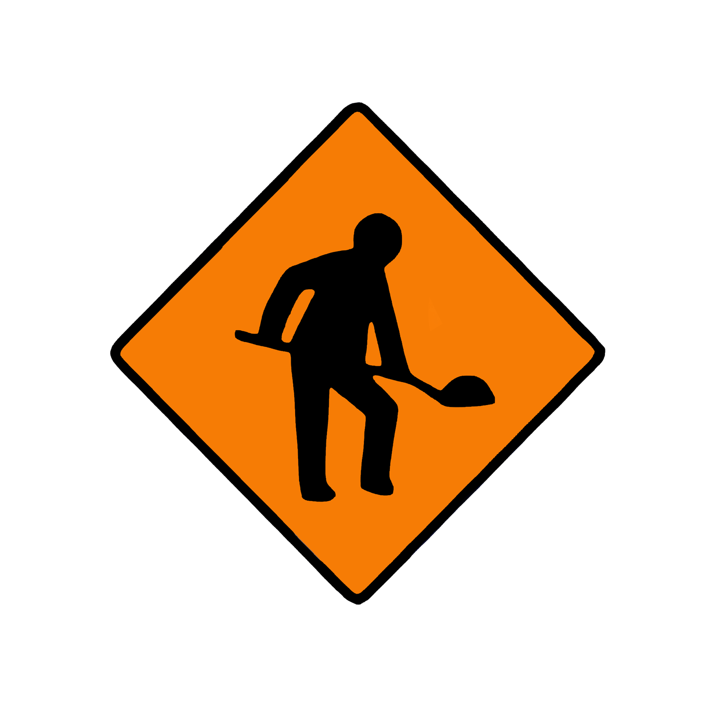 Cone Sign Diamond 600mm Class 2 WK001 - Men At Work