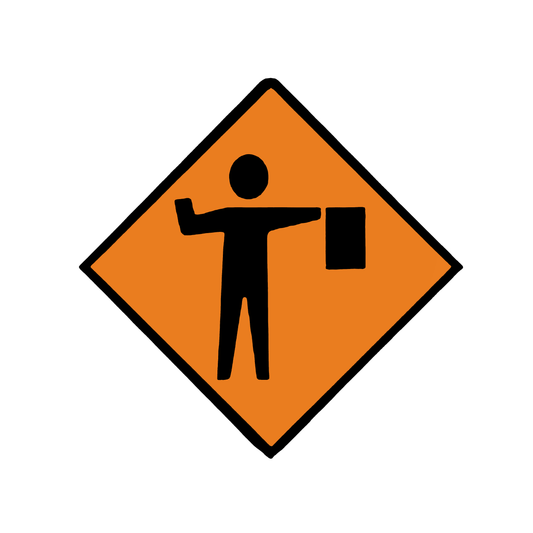 Cone Sign Diamond 600mm Class 2 WK061 - Flagman