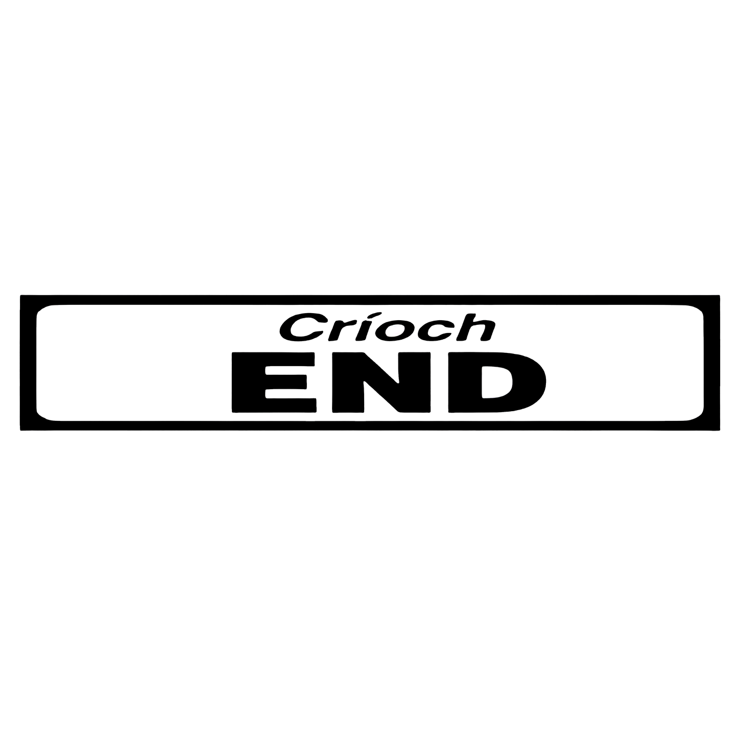 Cone Sign Supplement Plate 600mm Class 2 P010 - Críoch/End