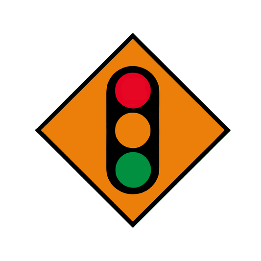 Uniquik Sign Plate Diamond 600mm Class 2 WK060 - Traffic Lights
